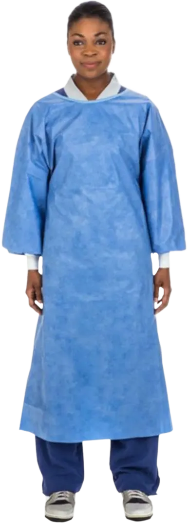 POLY-COATED SMS CHEMOTHERAPY GOWN